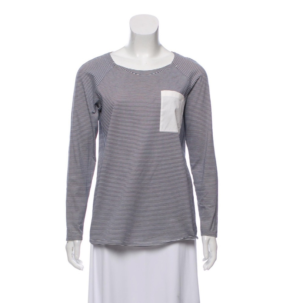 LAFAYETTE 148 Striped Crew Neck T-Shirt